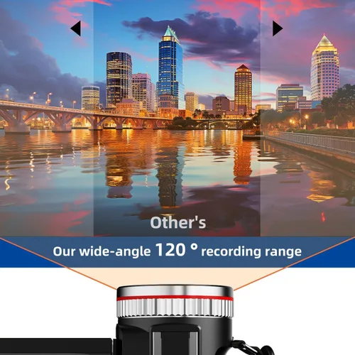 Vista 4 de Cámara de Video, Videocámara 4K, Cámara de 64MP 30FPS de Doble Lente con Micrófono Inalámbrico para Vlogging YouTube, Pantalla Ultra HD de 3