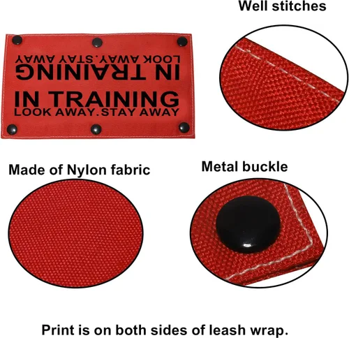 Vista 5 de Funda para correa de perro de servicio en entrenamiento Look Away Stay Away, funda envolvente para correa de perro (manga para llevar lejos)