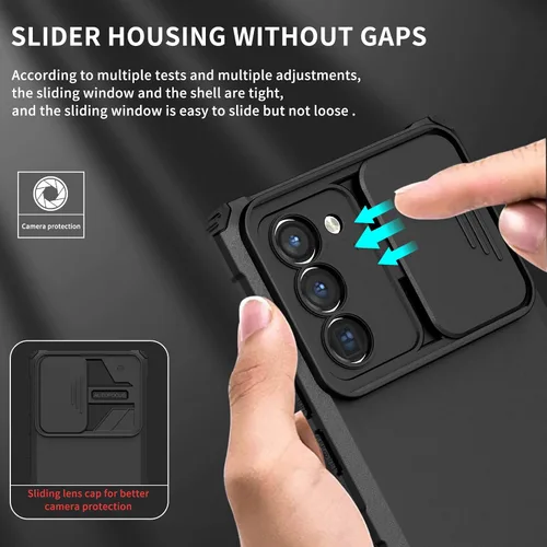 Vista 3 de Asuwish Funda de teléfono para Samsung Galaxy Note 20 Glaxay Note20 5G con protector de pantalla y cubierta deslizante para cámara con función