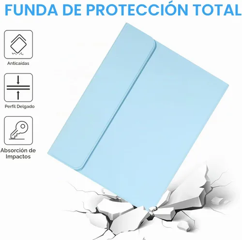 Vista 6 de LAMA Funda con Teclado Touchpad para iPad (A16) 11ª generación 2025/10ª generación 2022, funda tipo folio con soporte para lápiz, trackpad