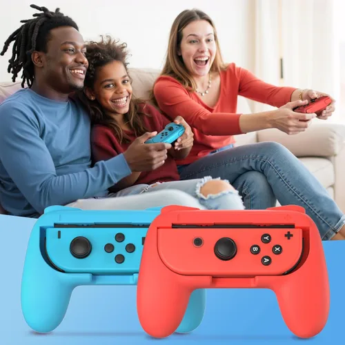 Vista 7 de FASTSNAIL Grips Compatible with Nintendo Switch for Joy Con & OLED Model for Joycon, Wear-resistant Handle Kit Compatible with Joy Cons Controllers