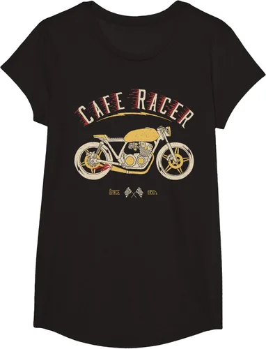 Vista 5 de Camiseta Cafe Racer - Old School - Camiseta de motocicleta vintage Negro