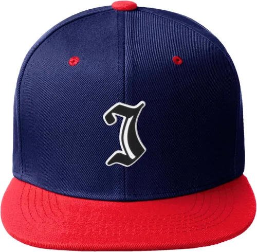 Vista 416 de Daxton Gorra clásica con visera de billete plano con letras del alfabeto inglés antiguo de la A a la Z
