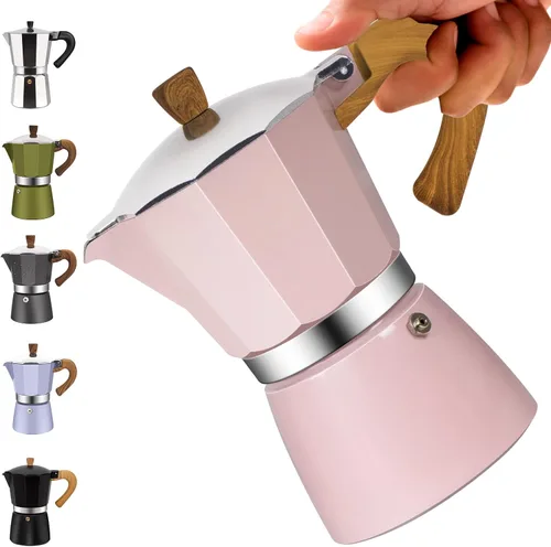 Vista 92 de Cafetera clásica de aluminio para 3 tazas Azul