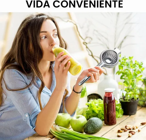 Vista 7 de Vakoo Exprimidor de limón de acero inoxidable, colador de semillas
