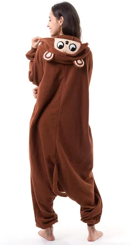 Vista 4 de Beauty Shine Unisex Adult Cartoon Costume Halloween Christmas Onesies Plush Cosplay Pajamas