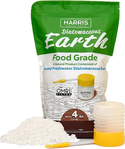 HARRIS Tierra de diatomeas de grado alimenticio, 4 libras con desempolvador incluido en la bolsa