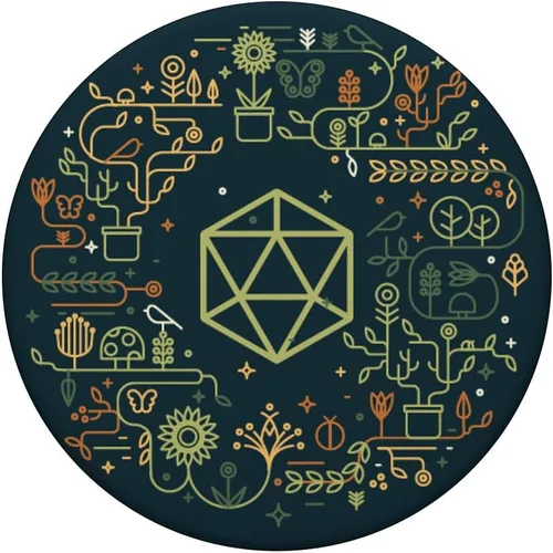 Vista 3 de Geeky D20 Dice Set Plantas y Succulents Nerdy - PopSockets Grip y Stand para Teléfonos y Tabletas