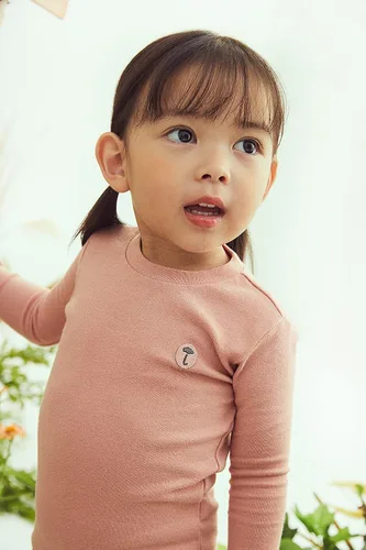 Vista 3 de moimoln SOFT Cotton Modal solid Baby Girls Boys Long-Sleeve Snug fit Pjs Pajama Sleepwear, 6m-5T