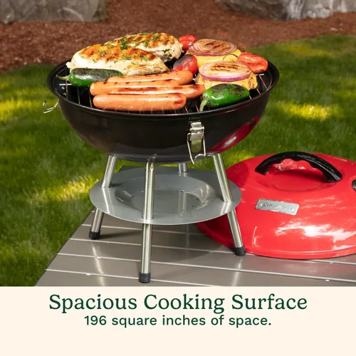 Vista 3 de Portátil barbacoa de carbón, Cuisinart ccg-190, 14 in, Rojo