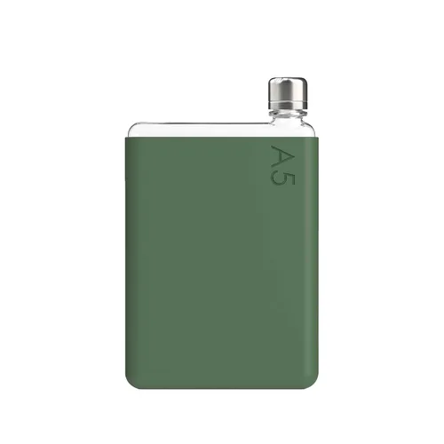 Vista 2 de memobottle Fundas de silicona A5 Protege y conserva con personalidad colorida Revestimiento libre de polvo - Verde musgo (solo manga)