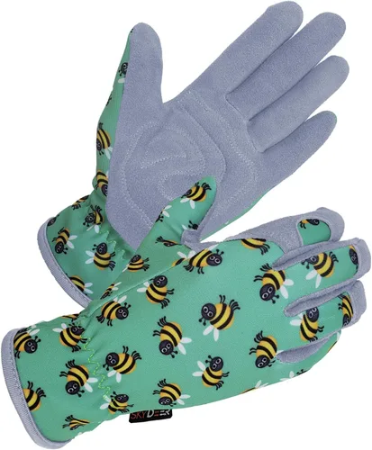 Vista 11 de SKYDEER Guantes de jardinería de piel de ciervo genuina para mujer, ultrasuaves y acolchados, ajuste cómodo para el trabajo (SD6611/M)
