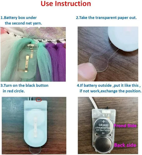 Vista 6 de QooGoo Disfraz de princesa para niñas con luz LED