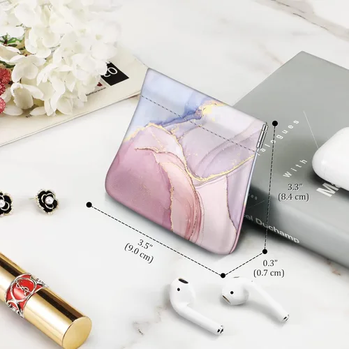 Vista 7 de Fintie - Monedero de piel sintética para monedas para mujeres y niñas, Rosa de mármol, Moda