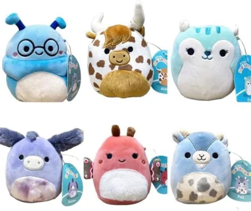 Vista 5 de Squishmallows Mystery - Paquete económico de 3 estrujables de 10 y 8 pulgadas, obtén un peluche grande y dos pequeños de Jazwares por menos, juguete