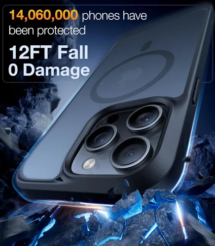 Vista 3 de TORRAS Magnetic Guardian - Funda diseñada para iPhone 14 Pro Max [probada en caídas de grado militar] [compatible con MagSafe] Funda delgada