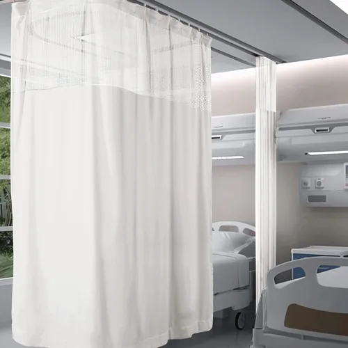 Vista 16 de Fcosie Cortinas divisoras de habitación de hospital con ganchos planos para cubículo, pantalla de privacidad para hospital, clínica médica