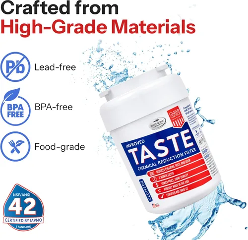 Vista 6 de Clear Choice Filtro de sabor de repuesto para filtro GE MWF GWF compatible con WF287 EFF-6013A FMG-1 FMG1 Filtro de agua para refrigerador, NSF/ANSI