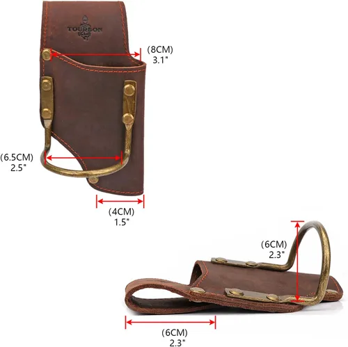 Vista 3 de TOURBON - Funda de cuero para herramientas y cinturón