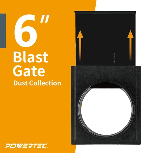 Vista 2 de POWERTEC 70279 - Puerta de recolección de polvo, plástico ABS de 6 pulgadas, 1 paquete