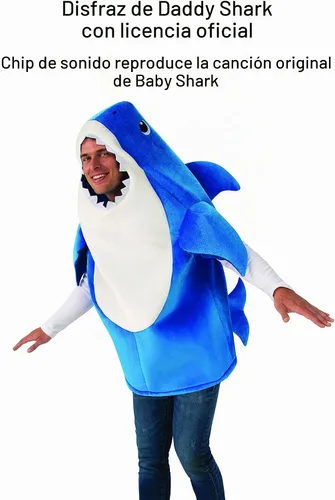 Vista 2 de Rubies Baby Shark: Daddy Shark Costume with Sound Chip for Adults, Men's Standard