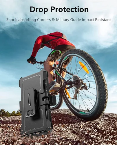 Vista 4 de FNTCASE for Samsung Galaxy A14-5G Case with Slide Camera Cover & Holster Built in Kickstand, Military Grade Dropproof Protection, Heavy Duty