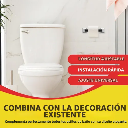 Vista 4 de Qualihome Rodillo de Reemplazo Universal de Portarrollos de Papel Higiénico con Resorte de Plástico (1, Negro.)