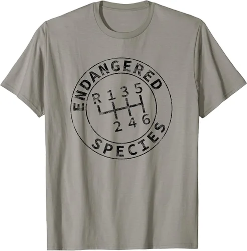 Vista 18 de Endangered Species Stick Shift Manual Transmission Drivers T-Shirt Baby Blue