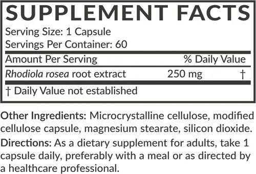 Vista 4 de Futurebiotics Rhodiola Rosea Powder Adaptogenic Herb Vegetarian Capsules, 60