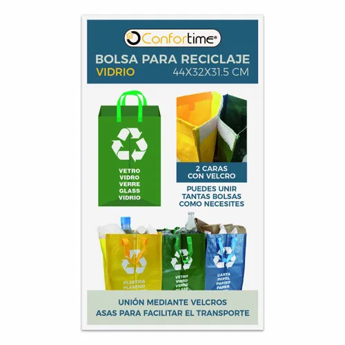 Vista 6 de Bolsas de Basura Confortime Glass Verde Vidrio 24