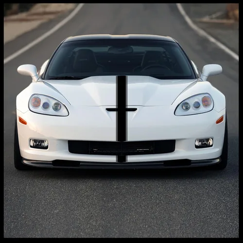 Vista 10 de Racing Stripes - Calcomanía de vinilo para automóvil, camión, JDM Import Euro, negro, rojo, blanco, plateado, rosa, verde lima