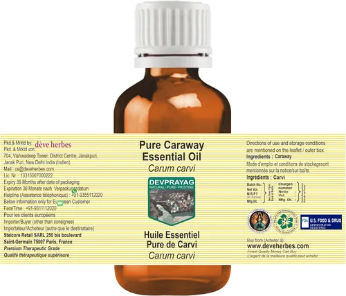 Vista 2 de Aceite esencial de alcaravea pura (Carum carvi) destilado al vapor (paquete de tres) 3.4 fl oz x 3 (10 oz)