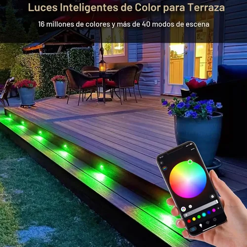Vista 2 de Kit de luces LED para cubierta de bajo voltaje impermeable IP65 Φ1.22" Lámpara empotrable LED en el suelo de iluminación exterior jardín patio patio
