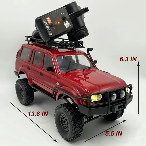 Vista 8 de WPLDEWAN RC Crawler WPL C54-1 RC Truck 1/16 RC Rock Crawler 4x4 Camión de control remoto todoterreno todo terreno RTR proporcional 260 motor
