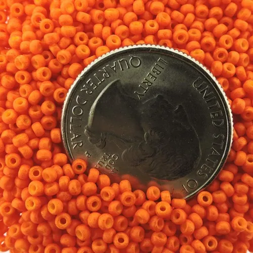 Vista 2 de Special Dyed Harvest Orange Miyuki 11/0 rocailles - Cuentas de vidrio de semillas de 0.85 oz