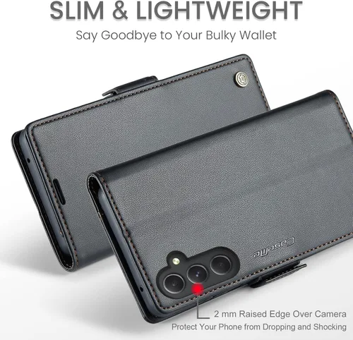 Vista 4 de Compatible con Samsung Galaxy A54 - Funda tipo cartera con bloqueo RFID, funda de piel con función atril para Samsung Galaxy A54 5G de 6.4 pulgadas