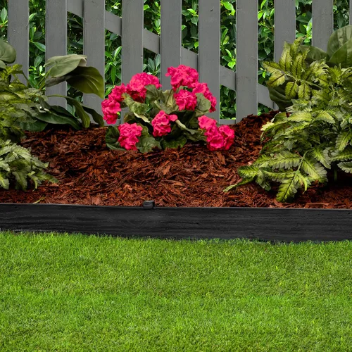 Vista 7 de EasyFlex Borde compuesto para excavar paisaje con estacas de anclaje, borde superior recto de 4.5 pulgadas, borde de borde de jardín, kit de 20 Negro