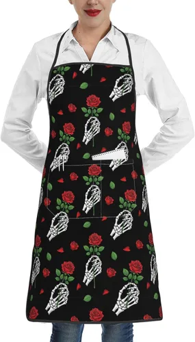 Vista 12 de Delantales de cocina divertidos para hombre, mujer, marido, esposa, cocina, restaurante, pintura, jardinería, parrilla, Navidad