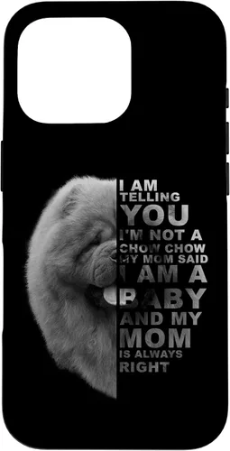 Vista 19 de Funda para iPhone 12 mini My Mom Said I am a Baby Chow Dog Mommy Mother Day