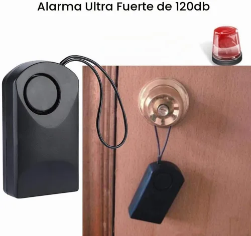 Vista 4 de Alarma de seguridad antirrobo táctil, alarma de alto decibelio de 120db para manijas de puerta, mochilas, equipaje