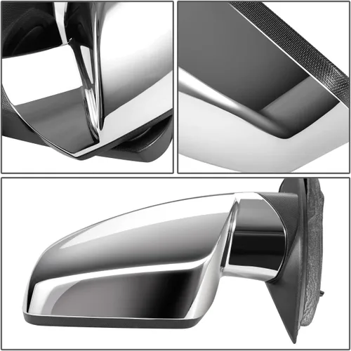 Vista 6 de DNA Motoring OEM-MR-GM1320476 Cubierta cromada Lado Izquierdo Ajuste de Potencia Retrovisor Plegable Calentado Espejo Retrovisor Compatible