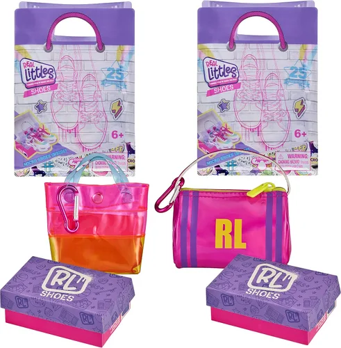 Vista 2 de REAL LITTLES - Micro tenis coleccionables y bolso de mano con sorpresas - Paquete exclusivo multicolor 25339