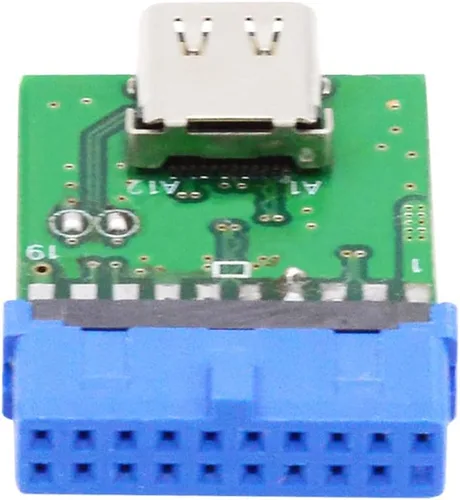 Vista 13 de cablecc USB 3.1 tipo C USB-C hembra solo puerto a 480Mbps USB 2.0 placa base 9pin 10pin adaptador de cabecera PCBA