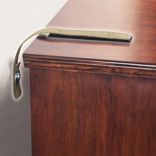 Vista 6 de Quakehold! Kit de correas para muebles, cierres para terremotos para preparación ante desastres, correas de seguridad a prueba de niños para RV