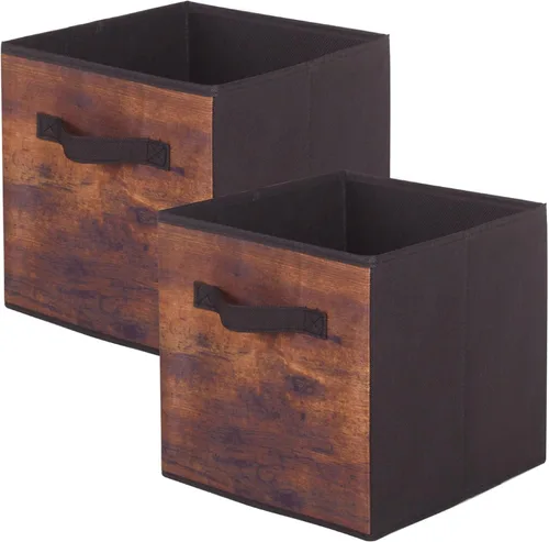Vista 36 de PowerKing Cubos de almacenamiento plegables con asas, contenedores plegables de tela para estantes de armario, contenedores de almacenamiento