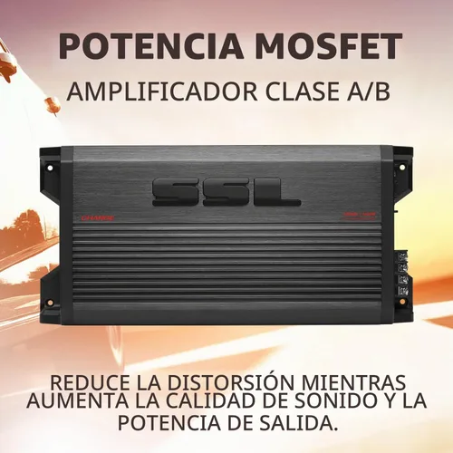 Vista 5 de Sound Storm Laboratories CG1604 Amplificador de coche de 4 canales - 1600 vatios, rango completo, clase A/B, 2/4 ohmios estable, fuente