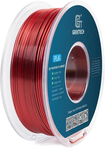 Vista 7 de Geeetech - Filamento PLA de 0.07 pulgadas, filamento de seda de bicolor, consumo dicromático de coextrusión brillante, 2.2 libras, 1 carrete