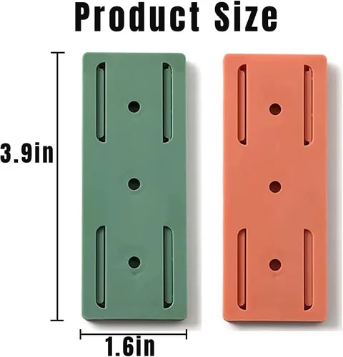 Vista 2 de Fijador de Enchufe de Escritorio Autoadhesivo, Soporte de Enchufe Adhesivo Sin Perforaciones Organizador de Cables Protector de Sobretensiones Sin