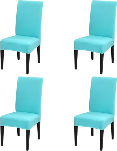 Vista 44 de Dimatic Paquete de 2 fundas elásticas de licra para sillas de comedor, extraíbles y lavables, fundas protectoras para sillas de comedor, cocina