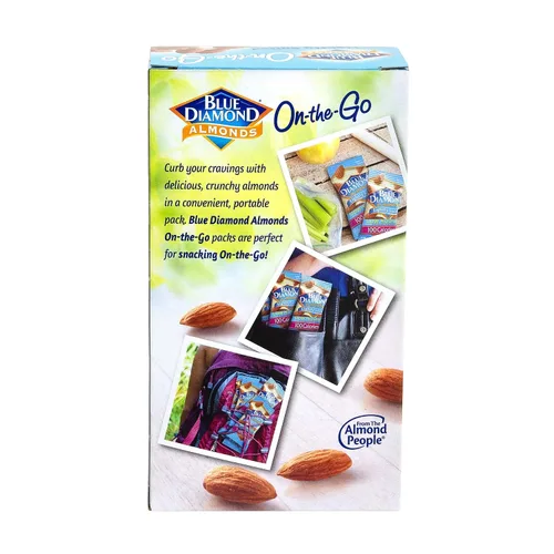Vista 6 de Blue Diamond Almonds, Bolsas bajas en sodio ligeramente saladas, 100 calorías (paquete de 7)